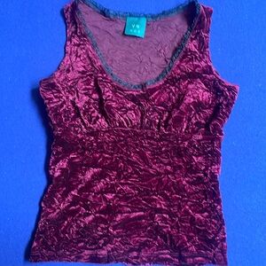 Crushed velvet crop top